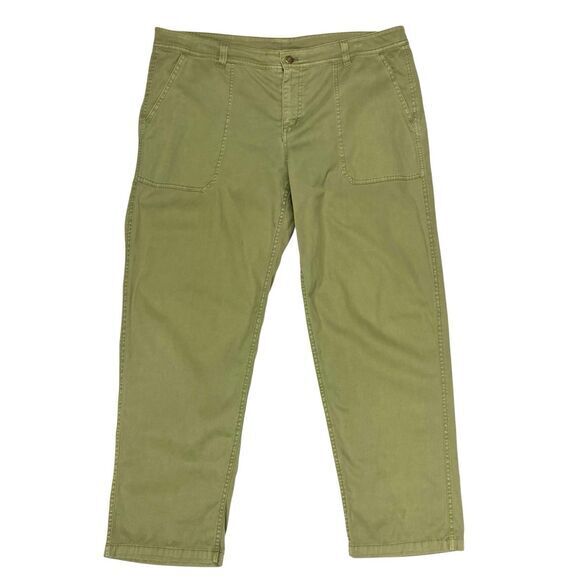 Pendleton Pants Womens Size 16 Petite Green High Waisted Straight Leg Utility - Picture 2 of 15